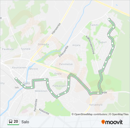 20 bus Line Map