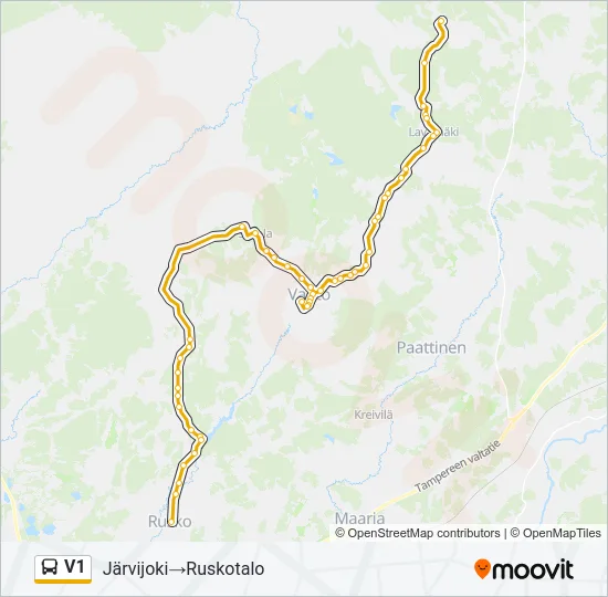 V1 Bus Line Map