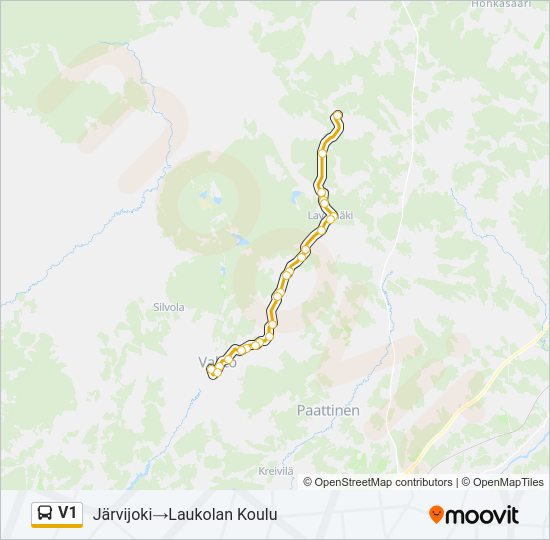 V1 Bus Line Map
