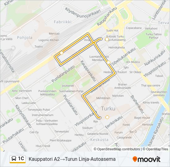 1C Bus Line Map
