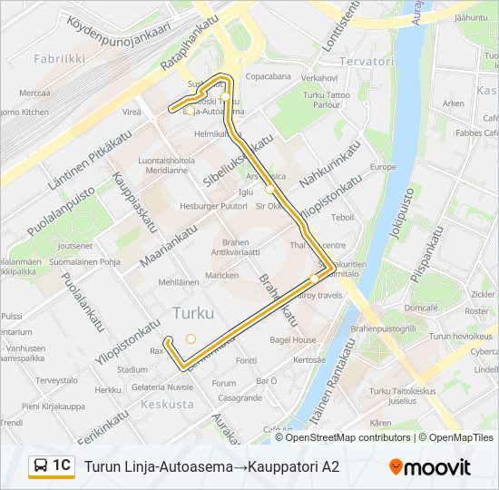 1C Bus Line Map