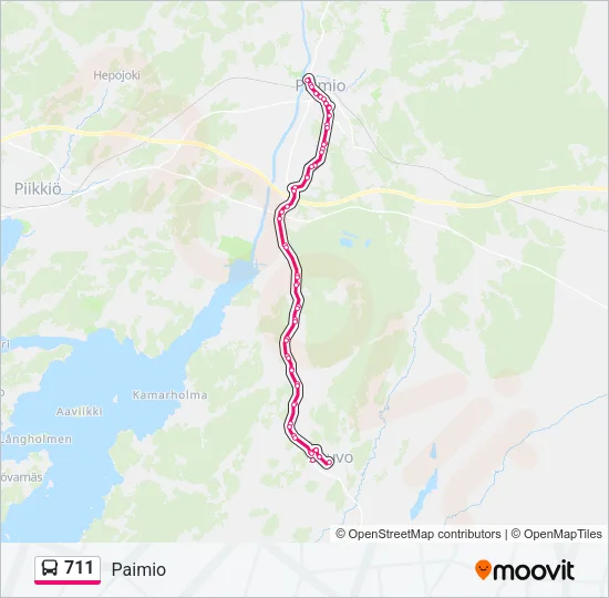 711 Bus Line Map