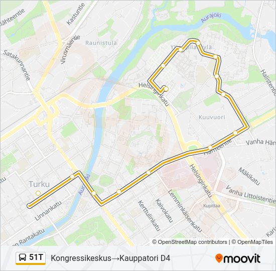 51T Bus Line Map