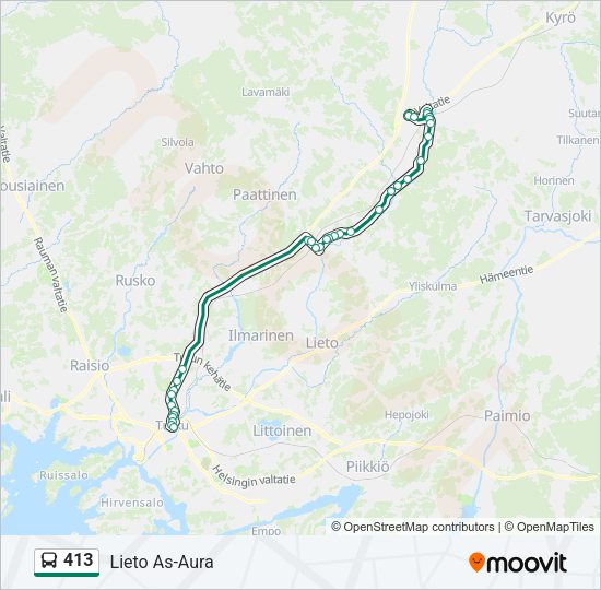 413 Bus Line Map
