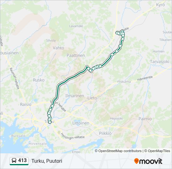413 Bus Line Map