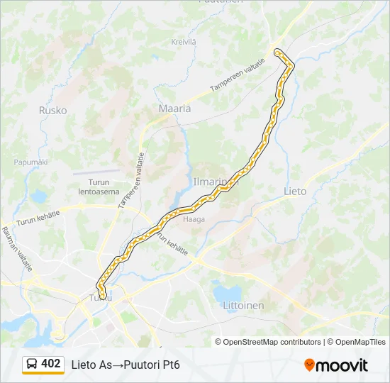 402 Bus Line Map
