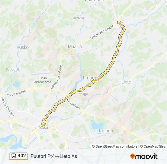 402 Bus Line Map