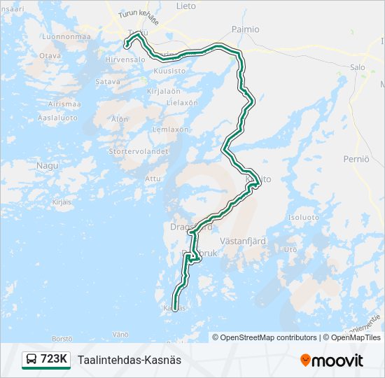 723K Bus Line Map