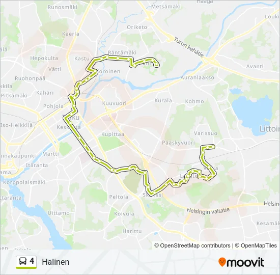 4 Bus Line Map