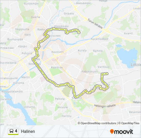 4 Bus Line Map