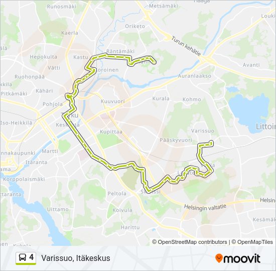 4 Bus Line Map