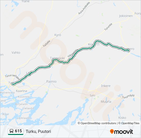615 Bus Line Map