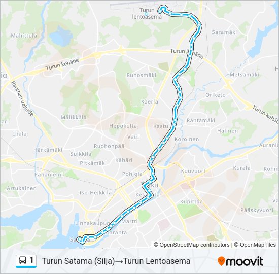 1 Bus Line Map