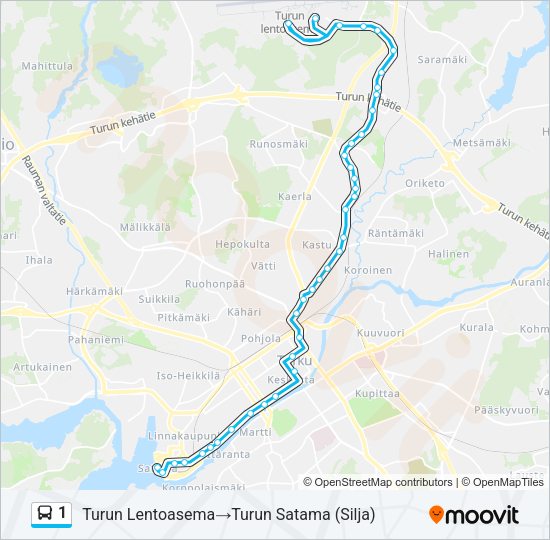 1 Bus Line Map