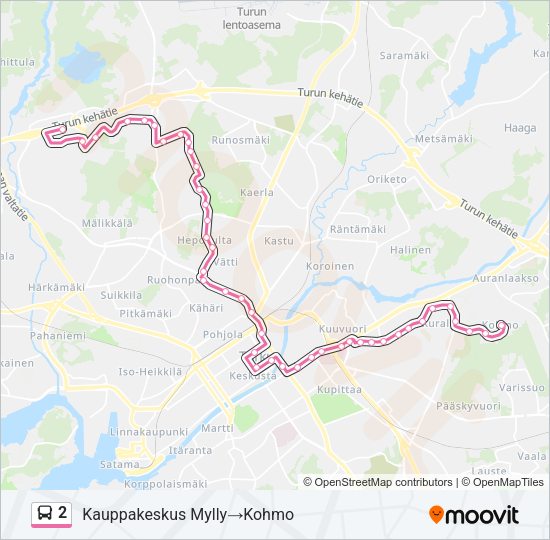 2 Bus Line Map