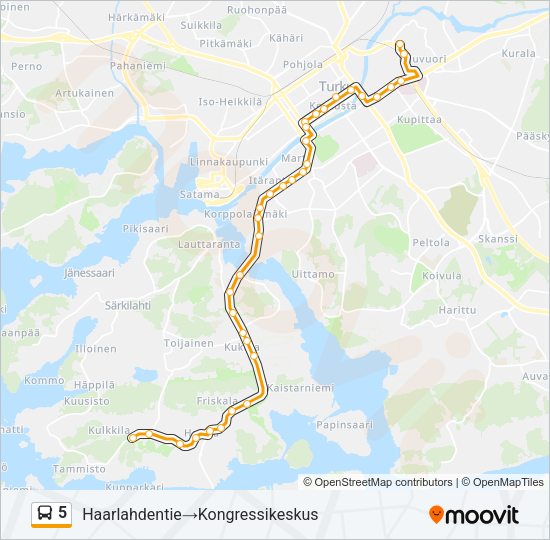 5 Bus Line Map