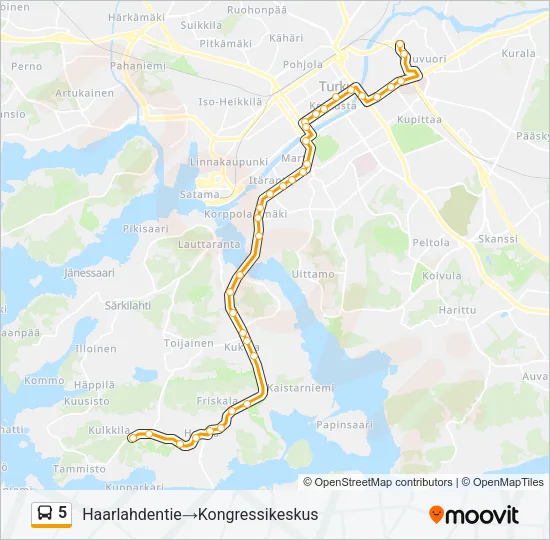 5 Bus Line Map