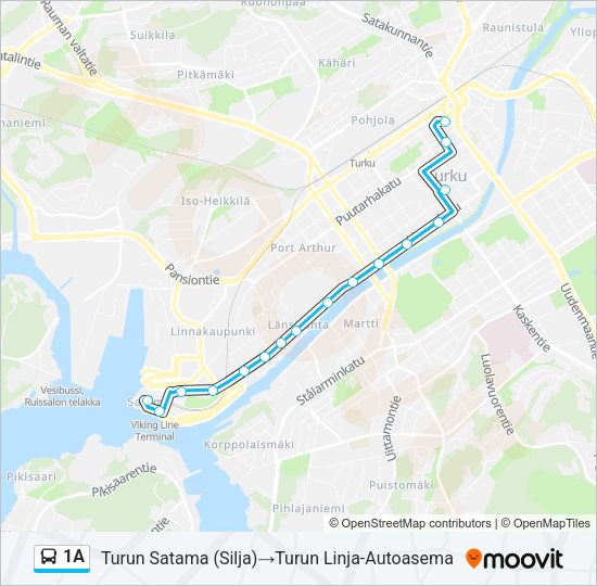 1A Bus Line Map