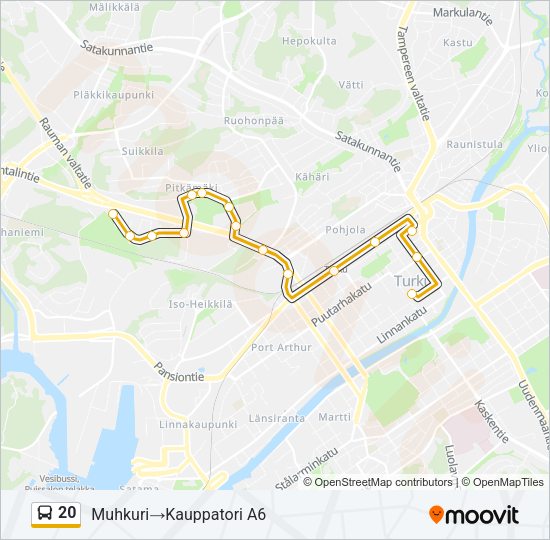 20 Bus Line Map