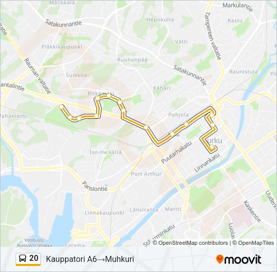 20 Bus Line Map
