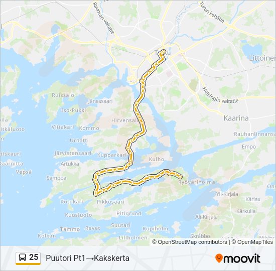 25 Bus Line Map