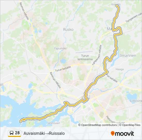 28 Bus Line Map