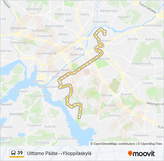 39 Bus Line Map