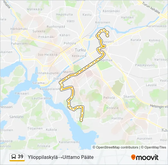 39 Bus Line Map