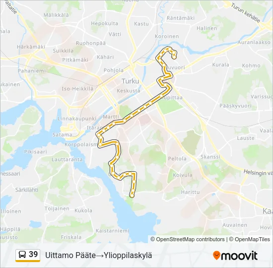 39 Bus Line Map
