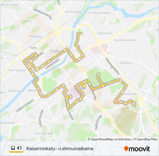 41 Bus Line Map