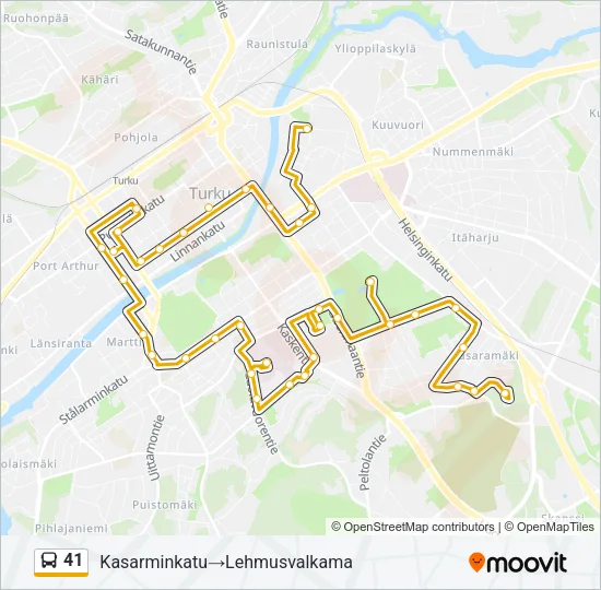 41 Bus Line Map
