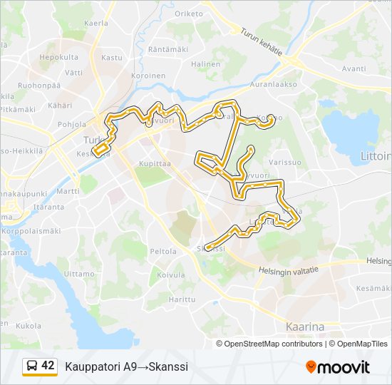 42 Bus Line Map