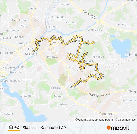 42 Bus Line Map