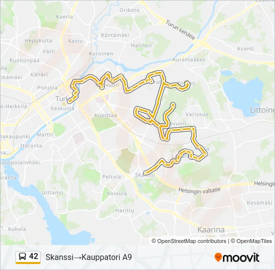 42 Bus Line Map