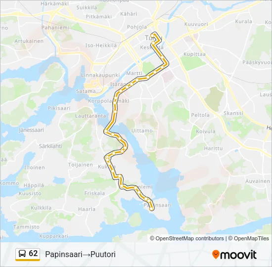 62 Bus Line Map