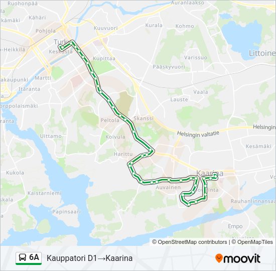 6A Bus Line Map