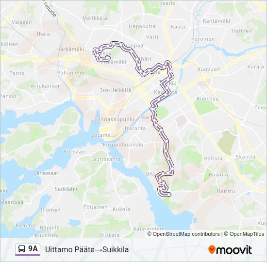 9A Bus Line Map