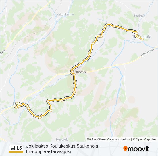 L5 Bus Line Map
