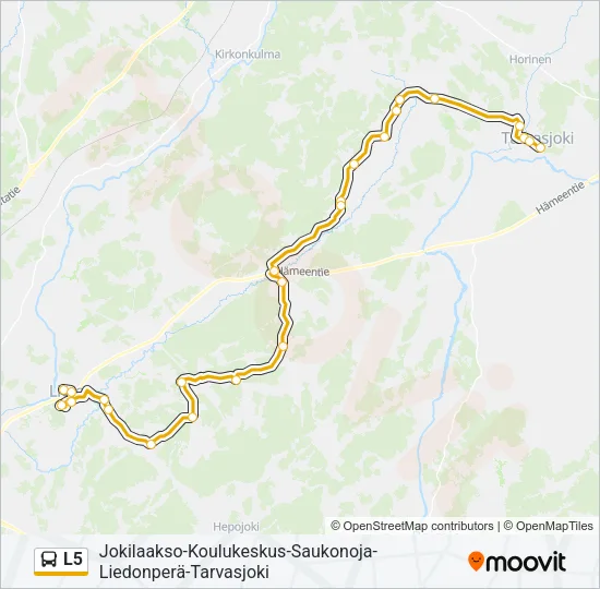 L5 Bus Line Map