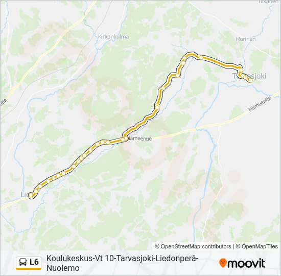 L6 Bus Line Map