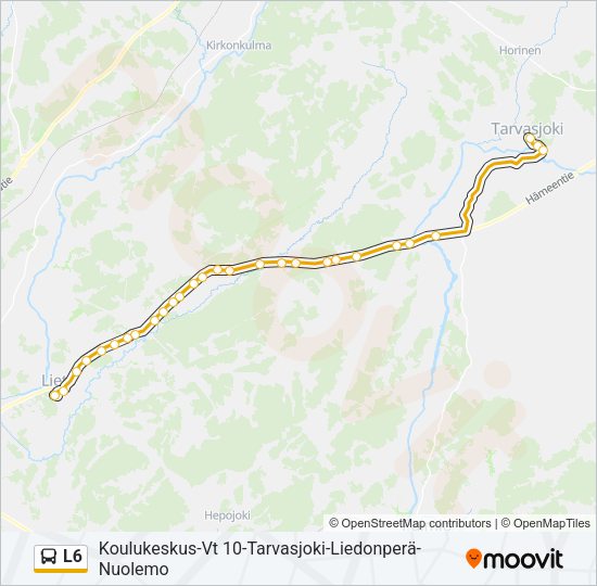 L6 Bus Line Map