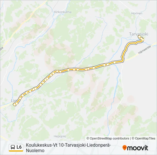 L6 Bus Line Map
