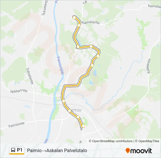 P1 Bus Line Map