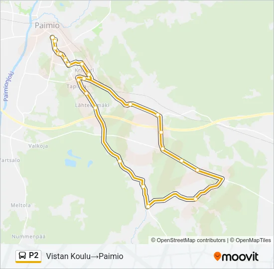 P2 Bus Line Map