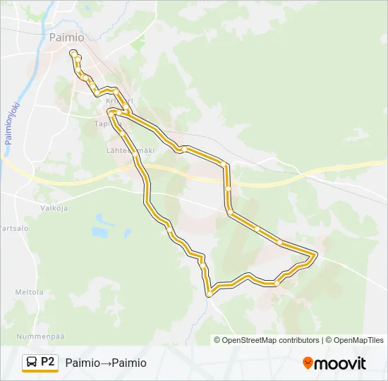 P2 Bus Line Map