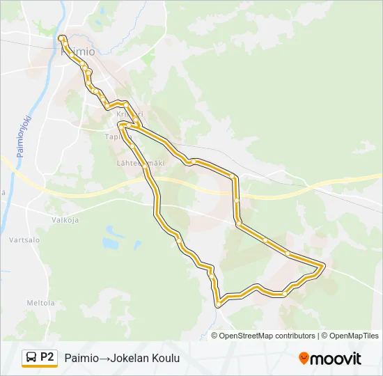 P2 Bus Line Map