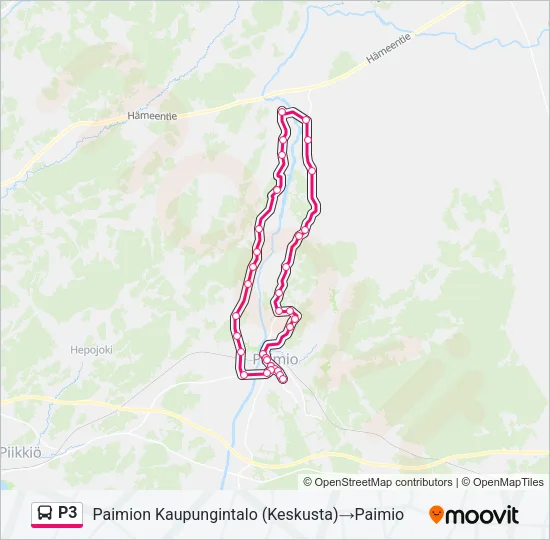 P3 Bus Line Map