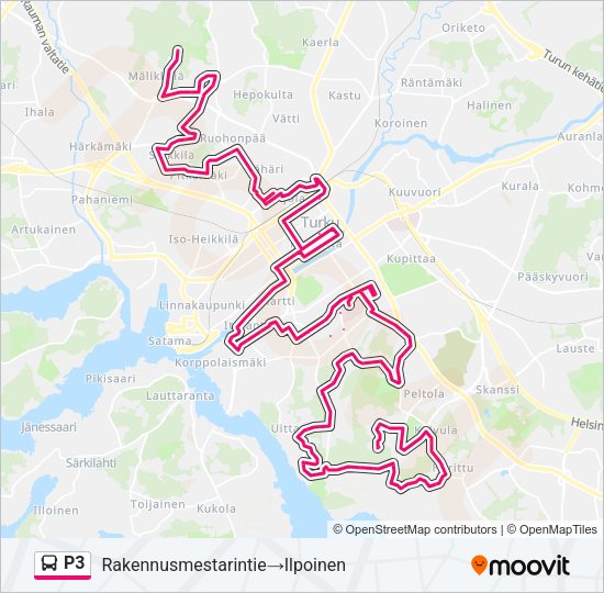 P3 Bus Line Map