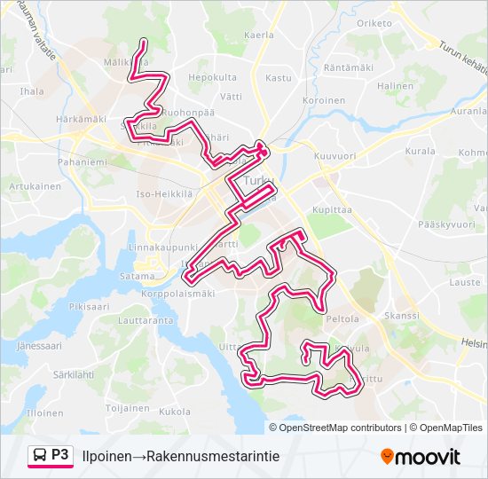 P3 Bus Line Map