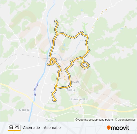 P5 Bus Line Map